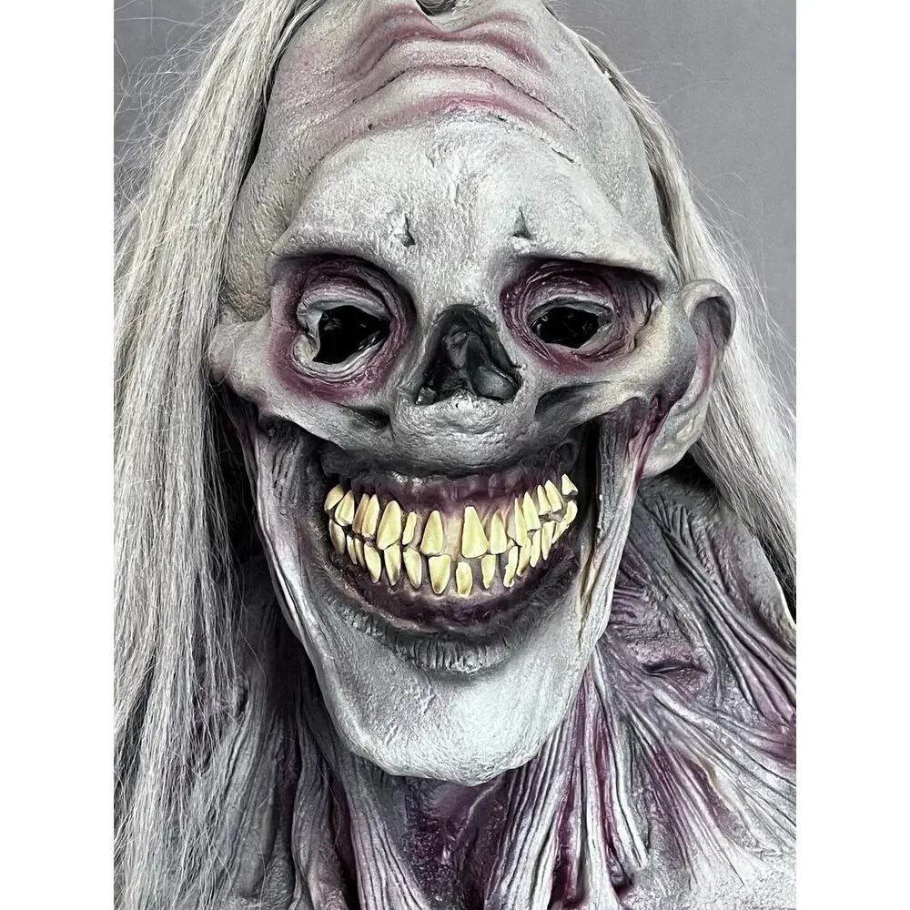 Vintage 1996 Paper Magic Group Halloween Creepy Ghoul Zombie Mask Long Hair NOS